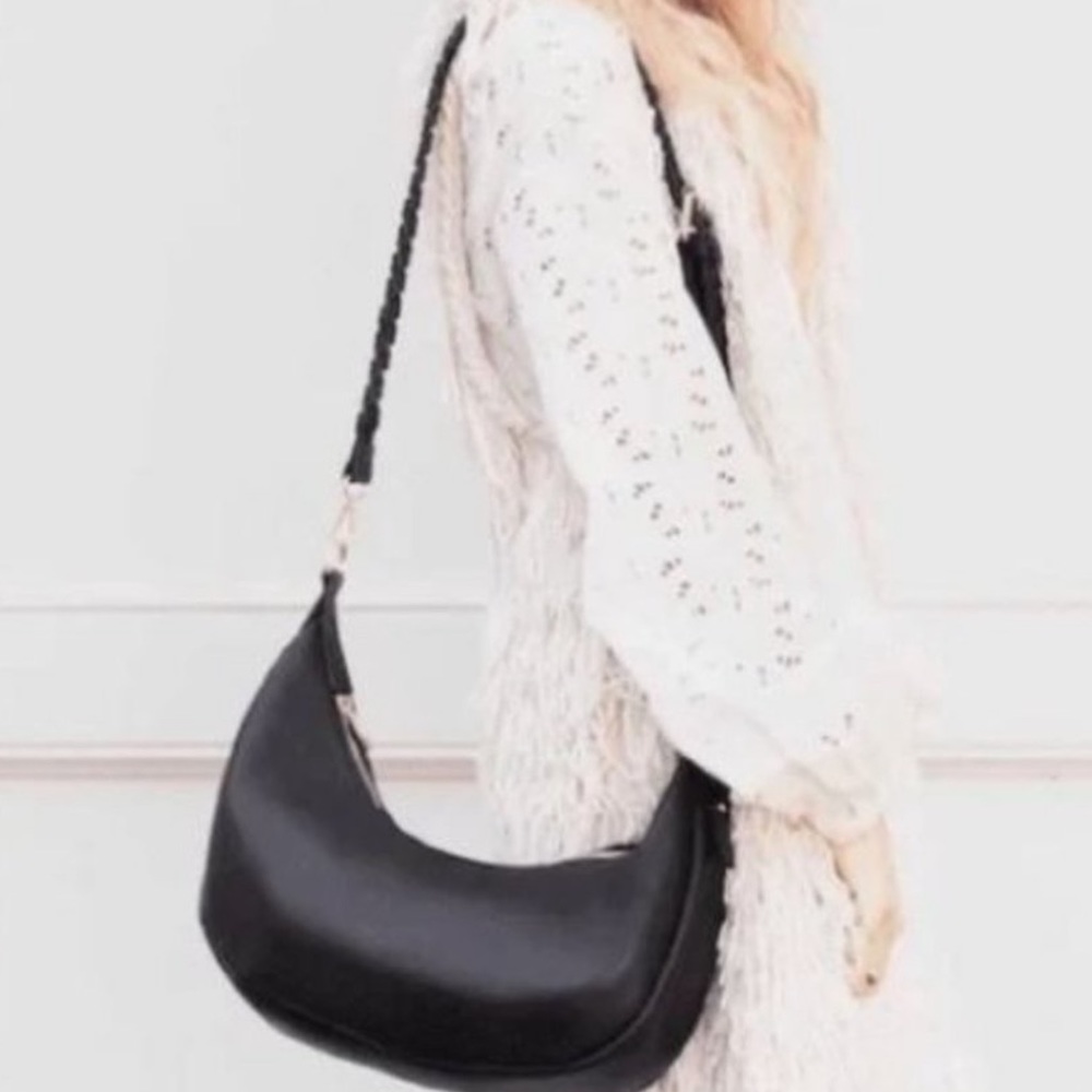 Classic Black Hobo Shoulder Bag